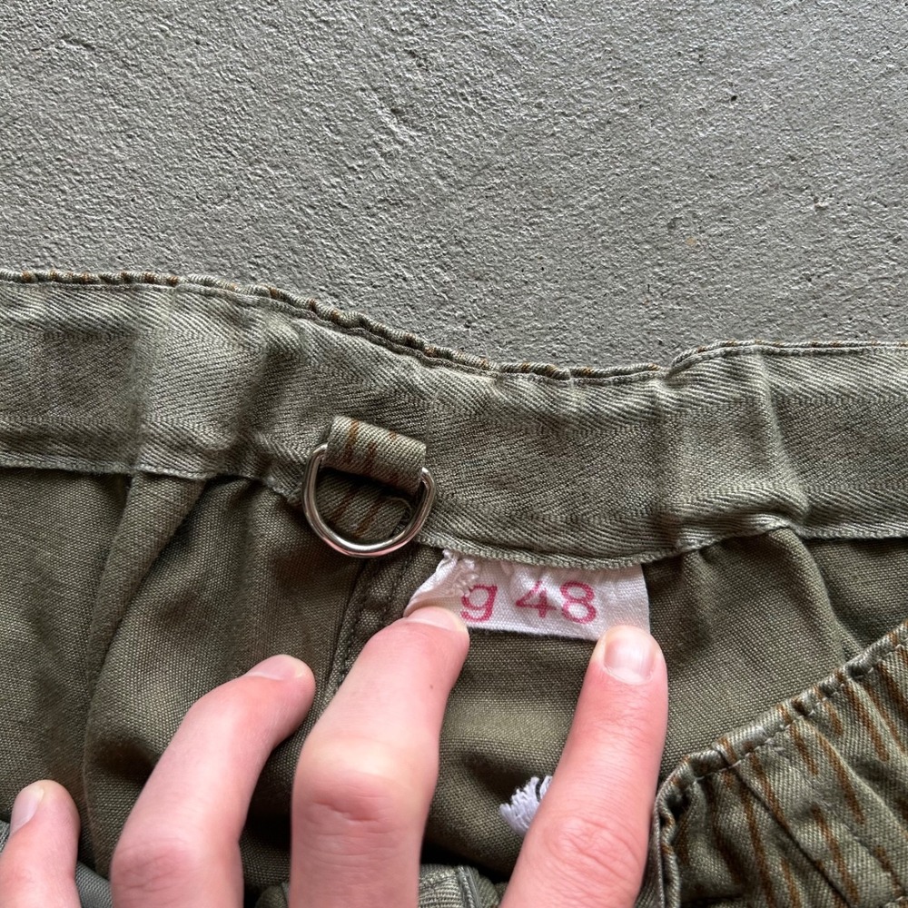 Vintage 60s East German Strichtarn Military Cargo Pants Size 30x30 Raindrop Camo - Picture 3 of 9
